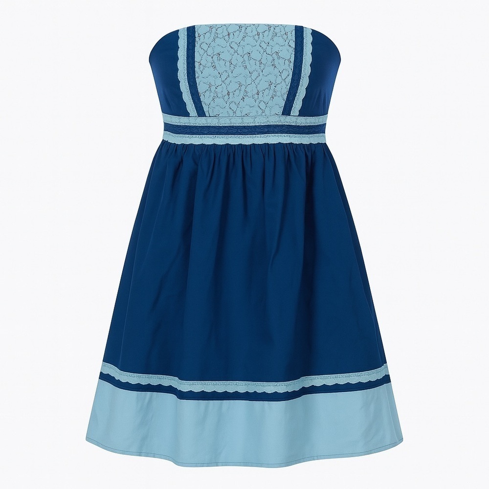 Kimchi Blue Lace Trim Strapless Mini Sundress